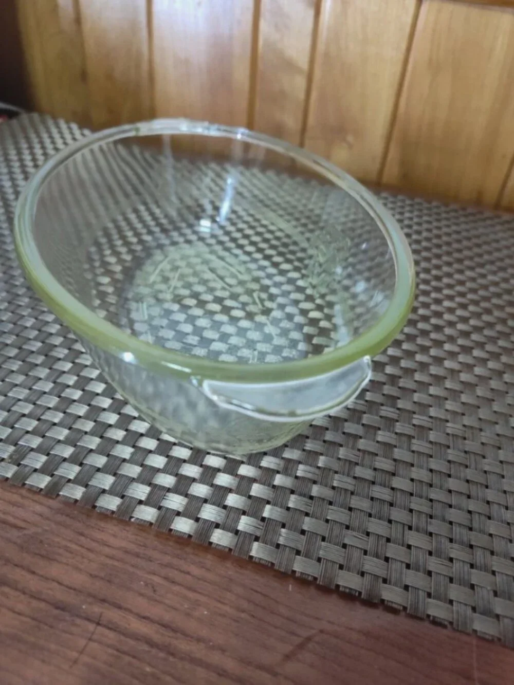 Vintage Glasbake #225 1-Quart Oval Clear Glass Casserole Baking Dish